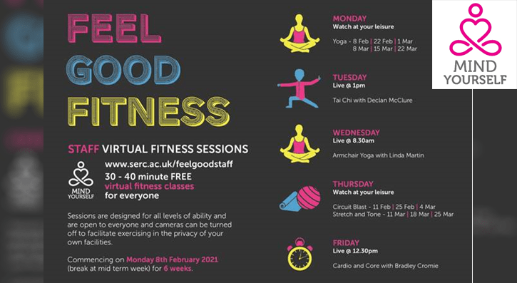 The College launched its second Feel Good Fitness programme with “Live” and “Pre-recorded” sessions in February. If you didn’t get the opportunity to sign up for the sessions, it’s still not too late.